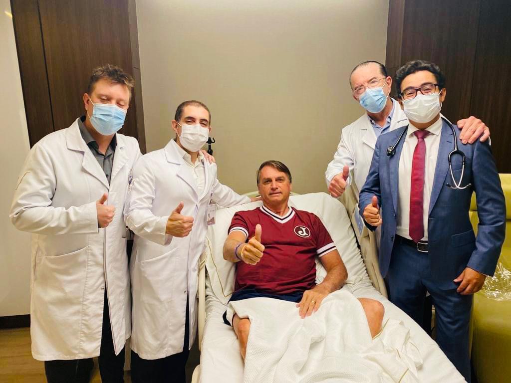 Postagem do presidente Jair Bolsonaro nas redes sociais sobre alta médica — Foto: Reprodução/Redes Sociais