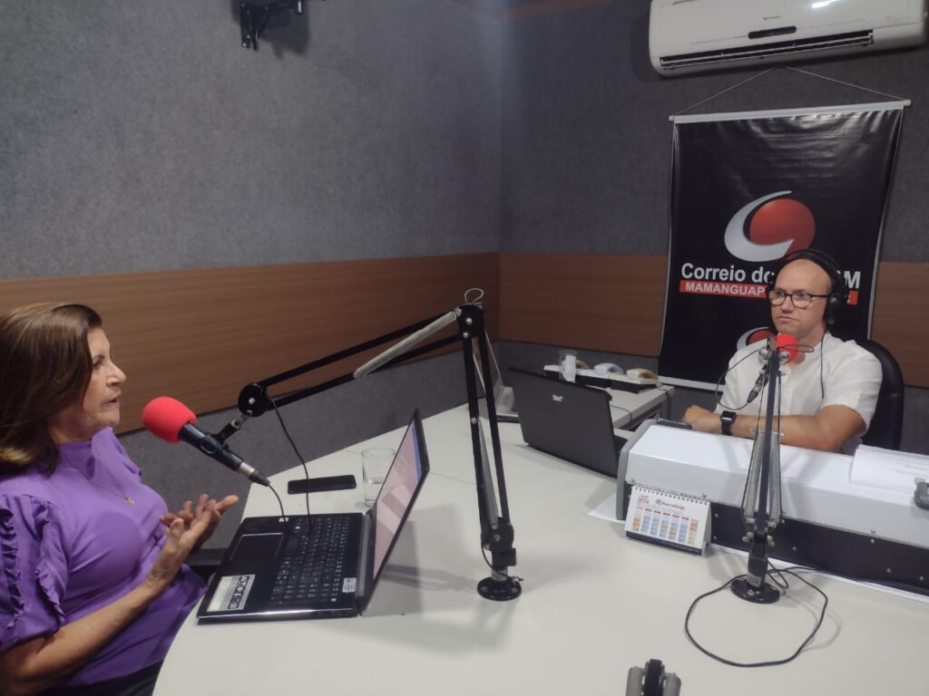 Eunice divulgou programação de aniversário em entrevista na Rádio Correio do Vale FM - Foto: Reprodução