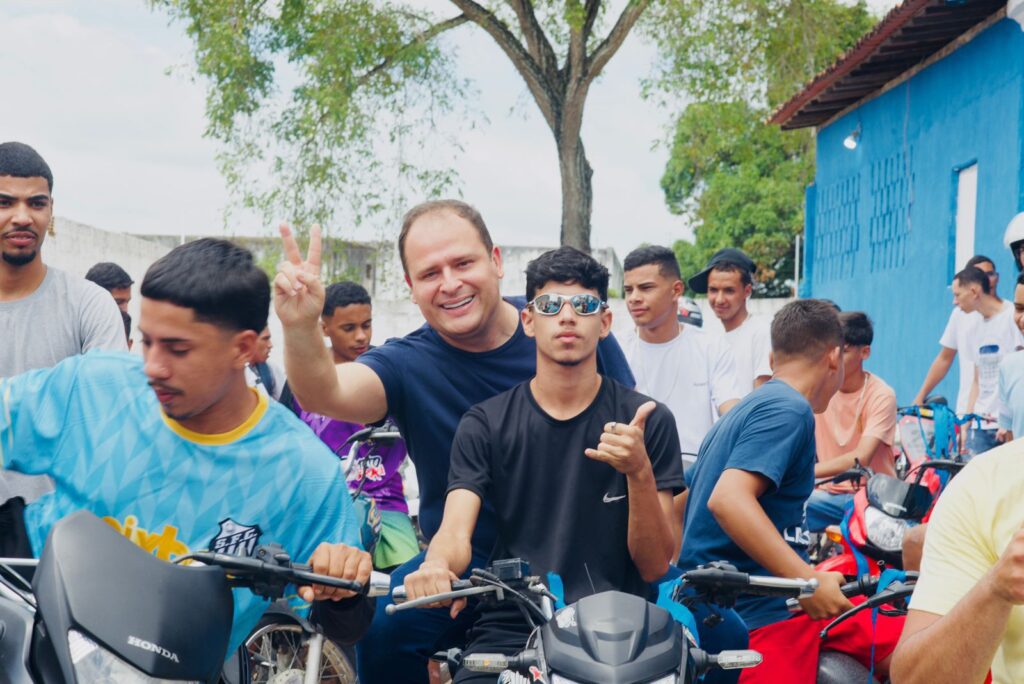 Eduardo Brito acompanhou o grupo de motociclistas até a cidade de Rio Tinto - Foto: Reprodução/Assessoria