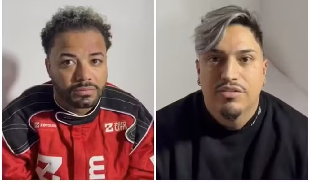 O influencer paraibano Hytalo Santos e o marido dele, Israel Nata Vicente — Foto: Reprodução/TV Globo