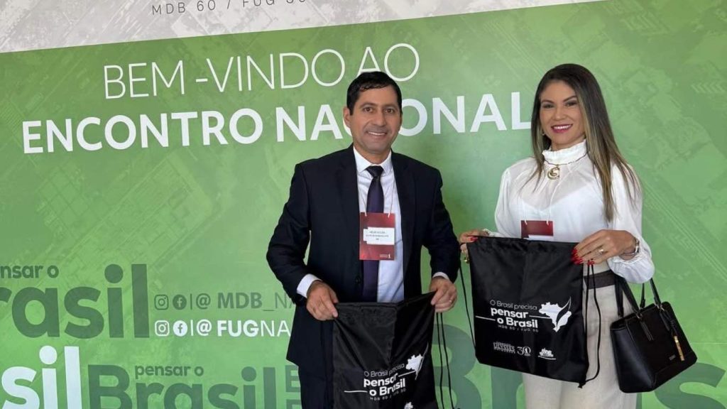 Helhinho Souza participou do encontro ao lado da esposa Ellen Vasconcelos — Foto: Reprodução / Redes Sociais