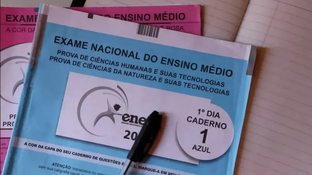 Caderno de provas Enem — Foto: Reprodução