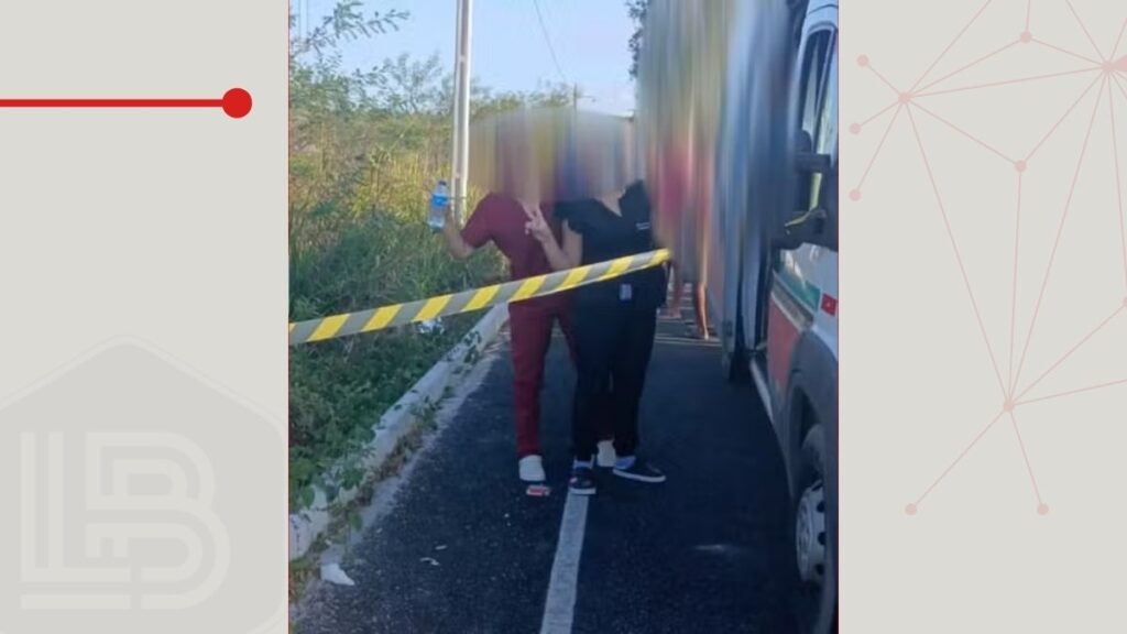 Servidoras da prefeitura de Jacaraú são demitidas após posarem para foto em acidente que matou uma pessoa — Foto: Redes Sociais