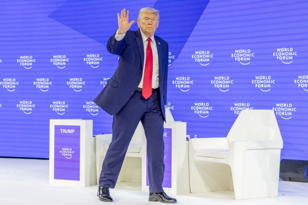 Presidente dos Estados Unidos, Donald Trump - ©2026WEF/Benedikt von Loebell