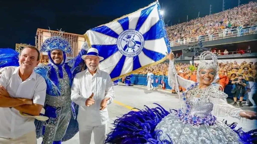Presidente Lula durante desfile da Acadêmicos de Niterói, no Rio de Janeiro — Foto: Ricardo Stuckert