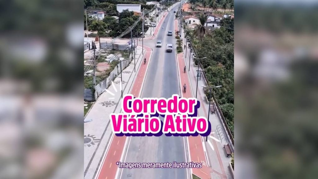 Obra prevê a implantação de calçadão, ciclovia e nova iluminação pública entre Mamanguape e Rio Tinto — Foto: Reprodução/Redes Sociais