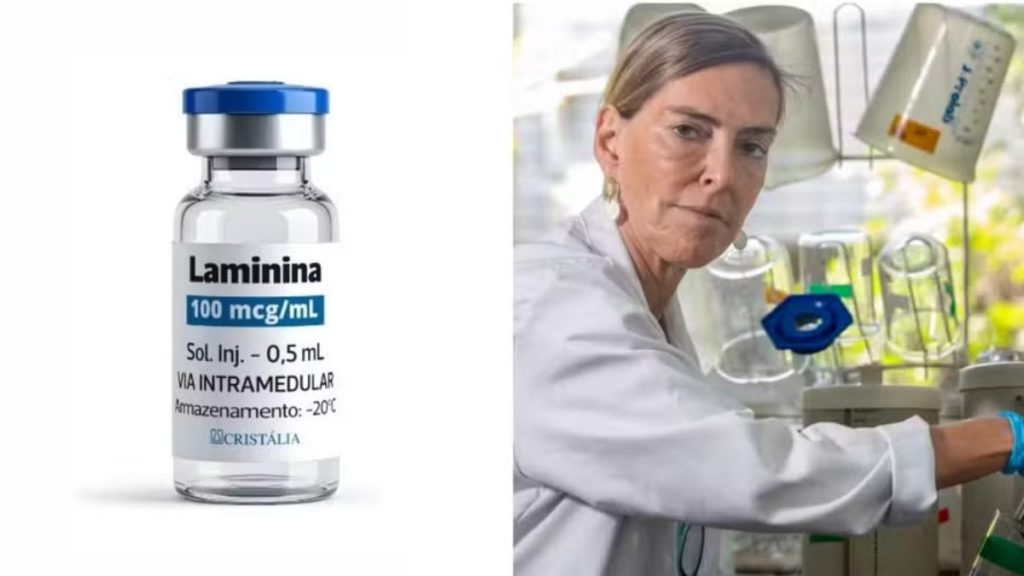 Tatiana Sampaio, chefe do Laboratório de Biologia da Matriz Extracelular da UFRJ e responsável pela polilaminina, medicamento experimental com potencial de recuperar lesões medulares. — Foto: Ana Branco / O Globo