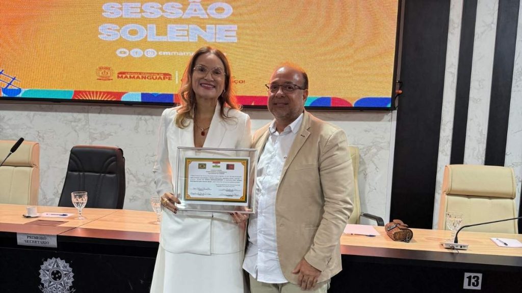 Dra. Candice Queiroga e o vereador Crisanto Segundo — Foto: Reprodução
