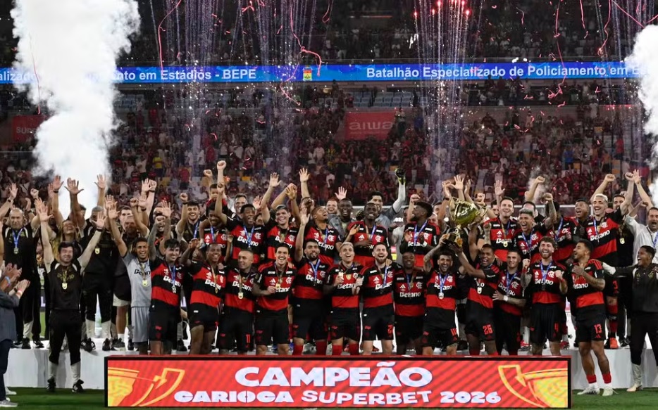 Flamengo conquistou o 40º título carioca em 2026 - são 14 apenas no Século 21 — Foto: André Durão