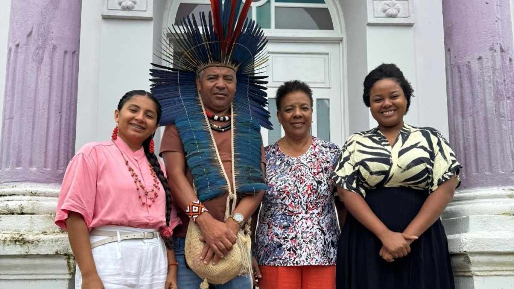 Cacique Sandro se reúne com secretária Vanda Menezes e avança em pautas estruturantes para o Povo Potiguara — Foto: Divulgação