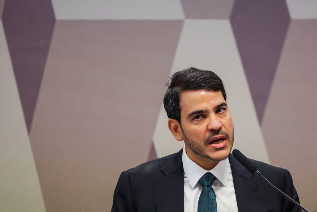 O advogado-geral da União, Jorge Messias, durante sabatina no Senado - Jorge Silva/Reuters