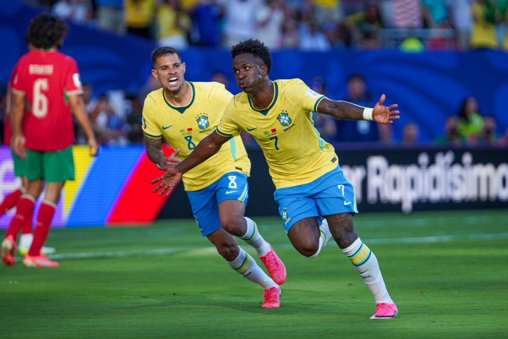 Vinicius Júnior marcou o décimo gol com a camisa da Seleção Brasileira – Foto: Nelson Terme/CBF
