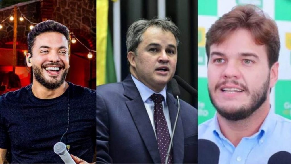Wesley Safadão, Efraim Filho e Bruno Cunha Lima — Foto: Reprodução