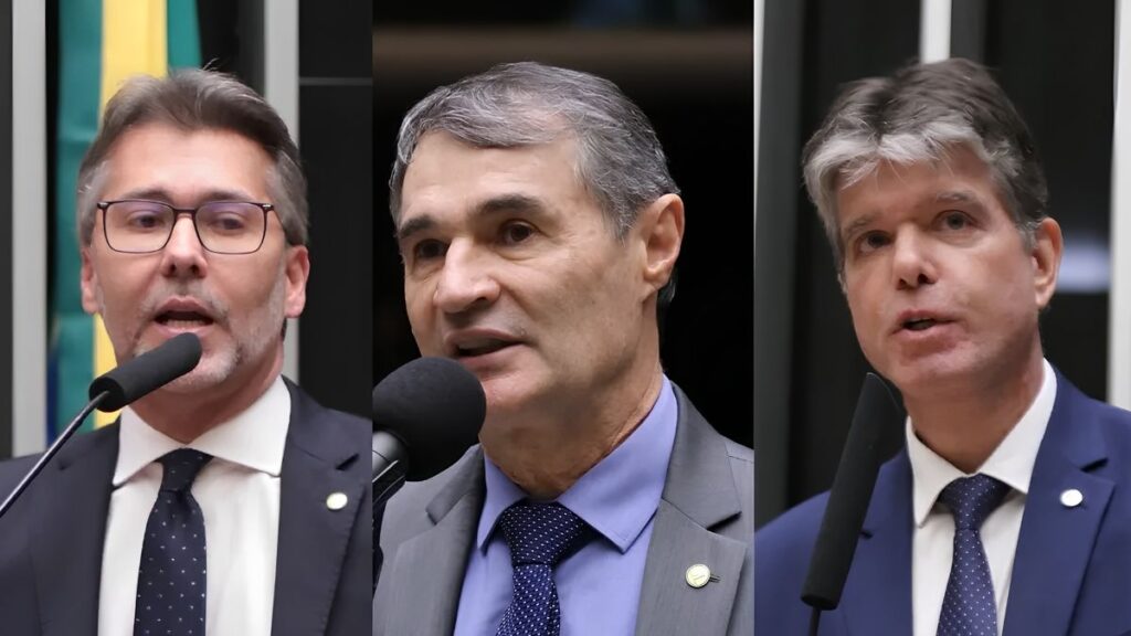 Leonardo Gadelha, Romero Rodrigues e Ruy Carneiro — Foto: Reprodução