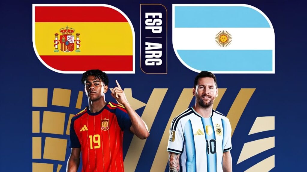 Espanha e Argentina se enfrentarão na grande final da Copa do Mundo de 2026. — Foto: Reprodução