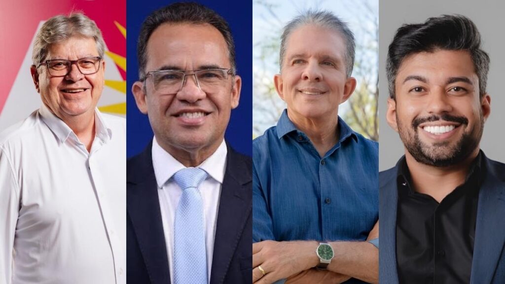 Da esquerda para a direita: João Azevêdo, Major Fábio, Nabor Wanderley e Rinaldo Júnior — Foto: Divulgação