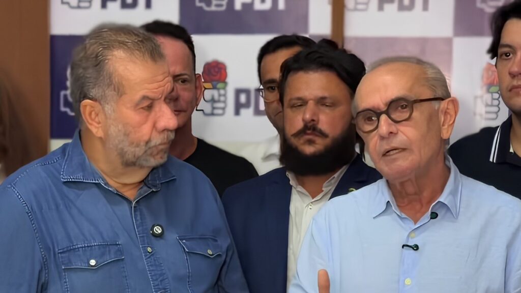 Lupi oficializa apoio do PDT a Cícero Lucena em coletiva em João Pessoa. — Foto: Reprodução