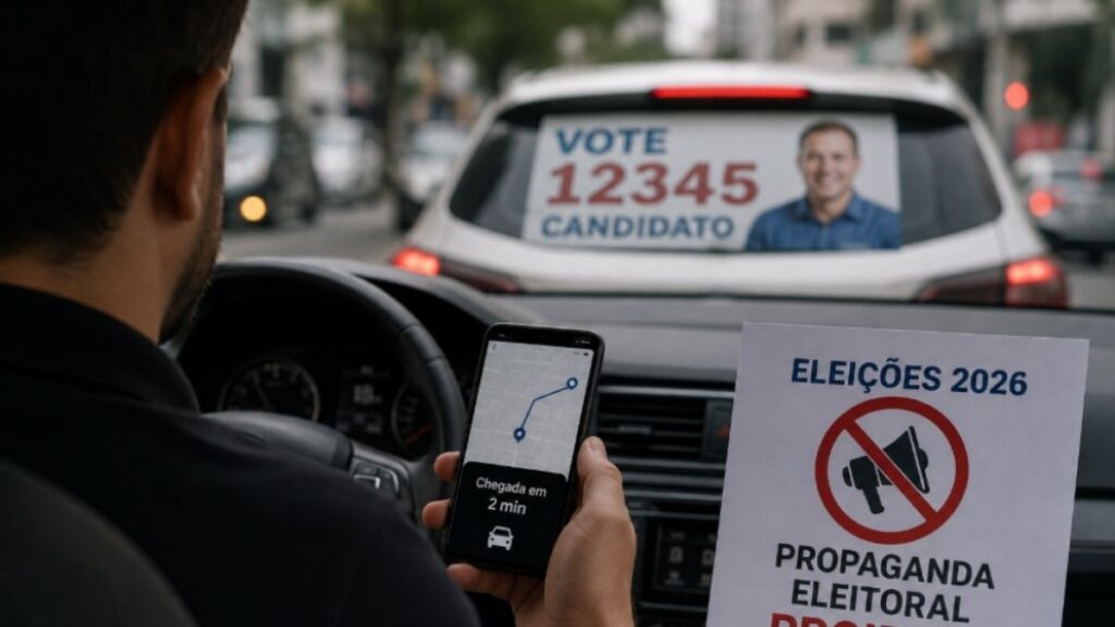 Veículos de transporte por aplicativo não podem circular com propaganda eleitoral. — Foto: Ilustrativa