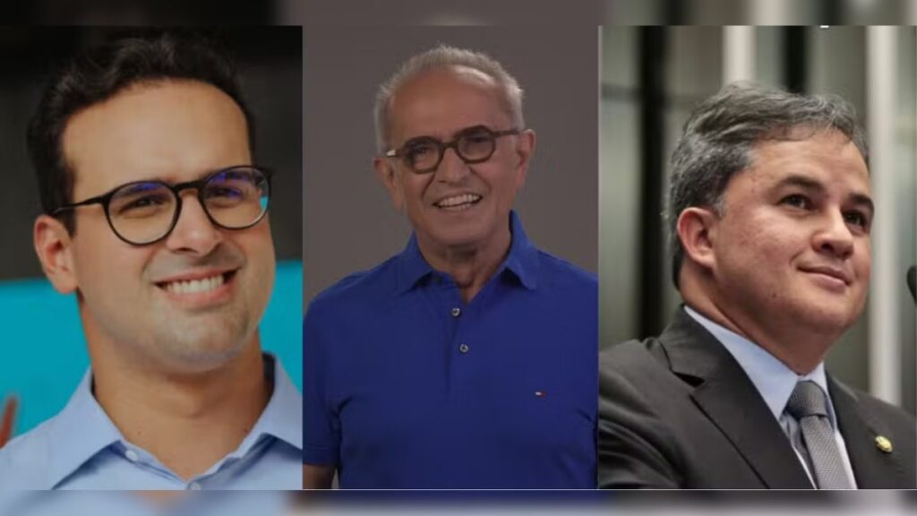 Lucas Ribeiro, Cícero Lucena e Efraim Filho — Foto: Arte/g1