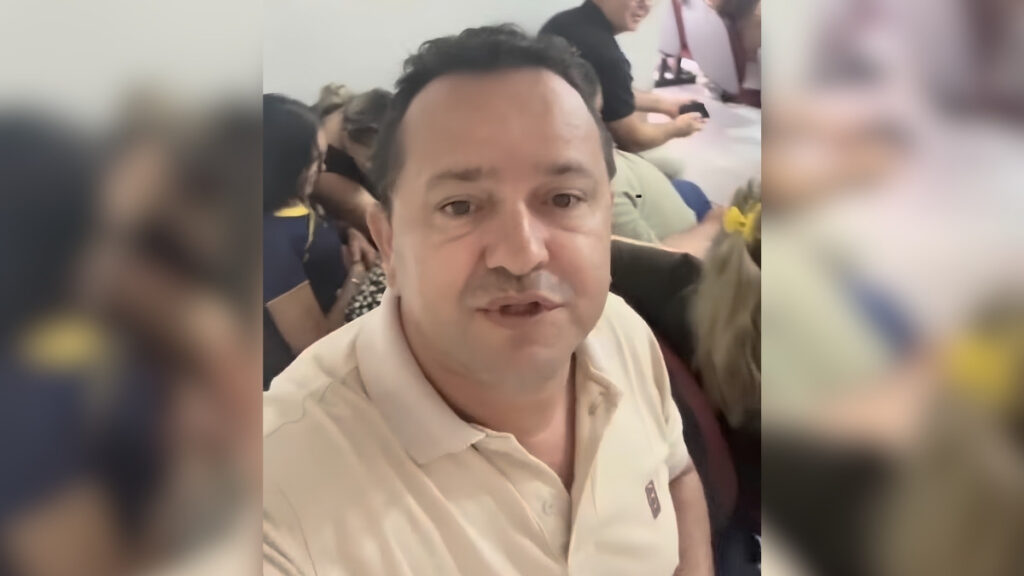 Ex-prefeito de Jacaraú, Elias Costa, durante audiência pública — Foto: Reprodução