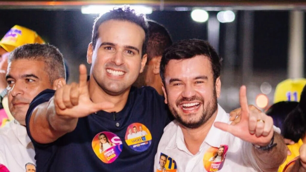 Governador Lucas Ribeiro e prefeito Joaquim — Foto: Reprodução