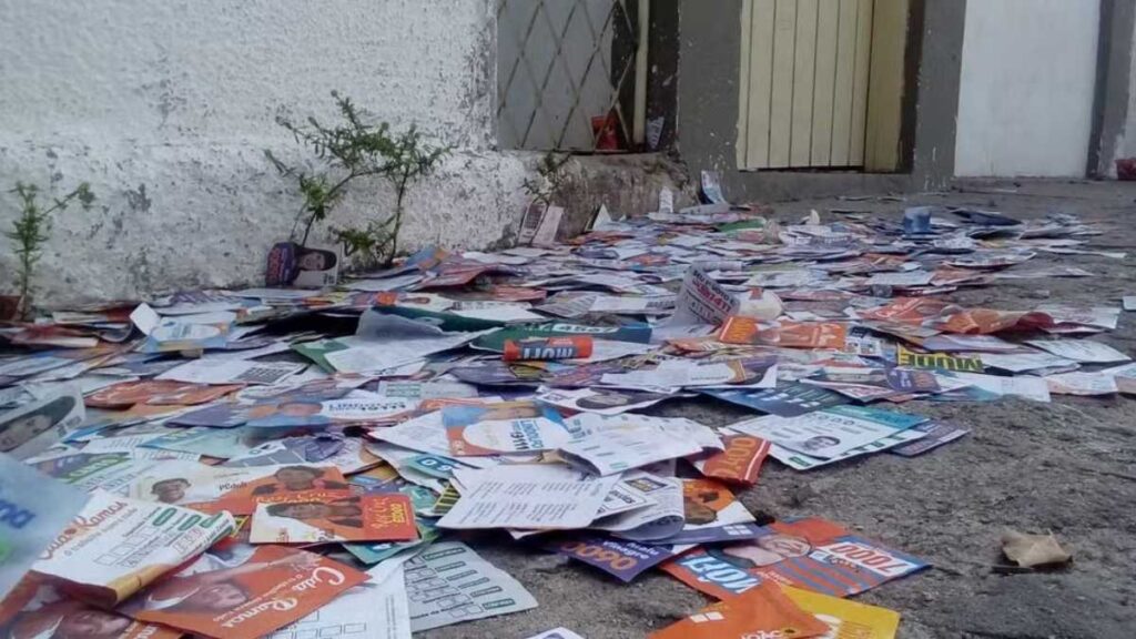 MP Eleitoral entra na Justiça contra 10 candidatos por derramamento de santinhos em oito cidades na PB — Foto: Jamarri Nogueira/CBN