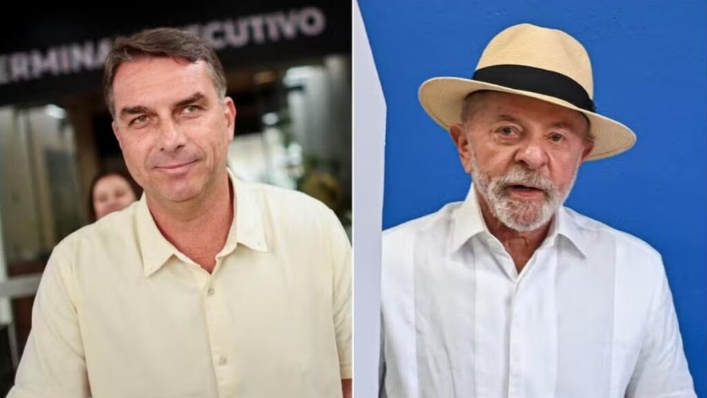Flávio Bolsonaro e Lula. — Foto: Foto: Mateus Bonomi/Reuters; Roberto Sungi/Estadão Conteúdo