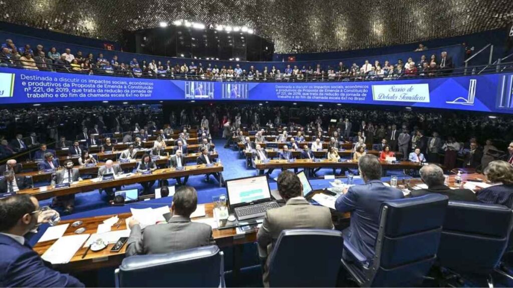 Sessão de Debates - Fim da escala 6x1 no Brasil. — Foto: Edilson Rodrigues/Agência Senado