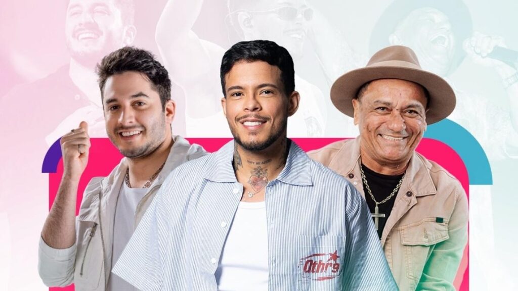 Na programação festiva, a comemoração terá shows de Felipe Amorim, Jonas Esticado e Duquinha — Foto: Reprodução